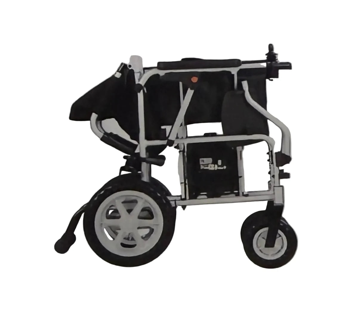 A2Z Mobility-A2ZXWE2410-B Electric Powered Wheelchair Rental with Attendant-Assisted Handle - 220 lbs Capacity