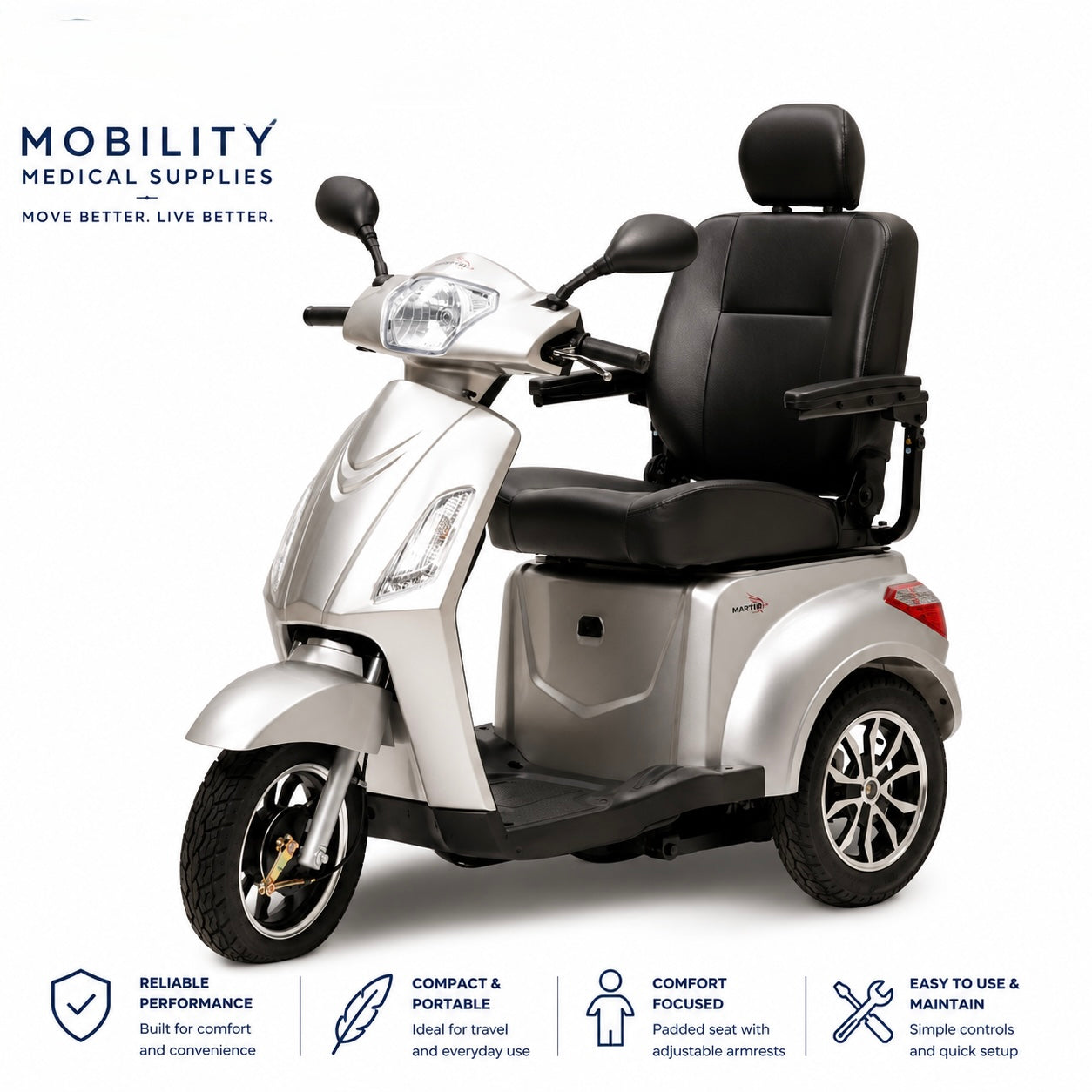 Mobility Raptor 3-Wheel Power Scooter