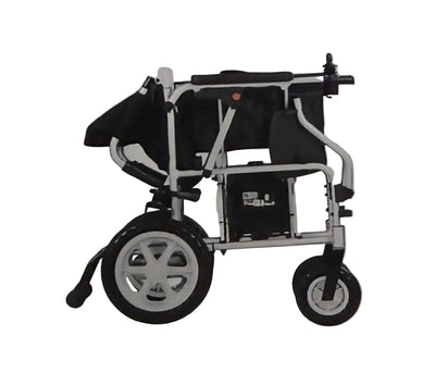 A2Z Mobility-A2ZXWE2410-B Electric Powered Wheelchair Rental with Attendant-Assisted Handle - 220 lbs Capacity